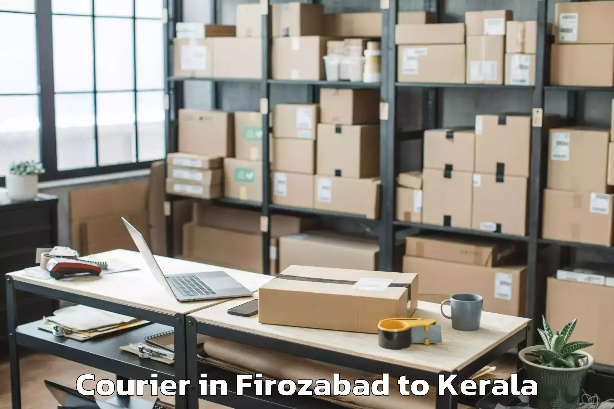 Book Firozabad to Naduvannur Courier Online